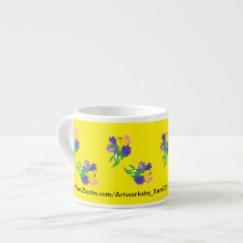 Taza De Espresso Especialidad Mug :ESPRESSO Tulips