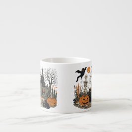 Taza De Espresso Espeluznante diseño de vintage de Halloween - Fant