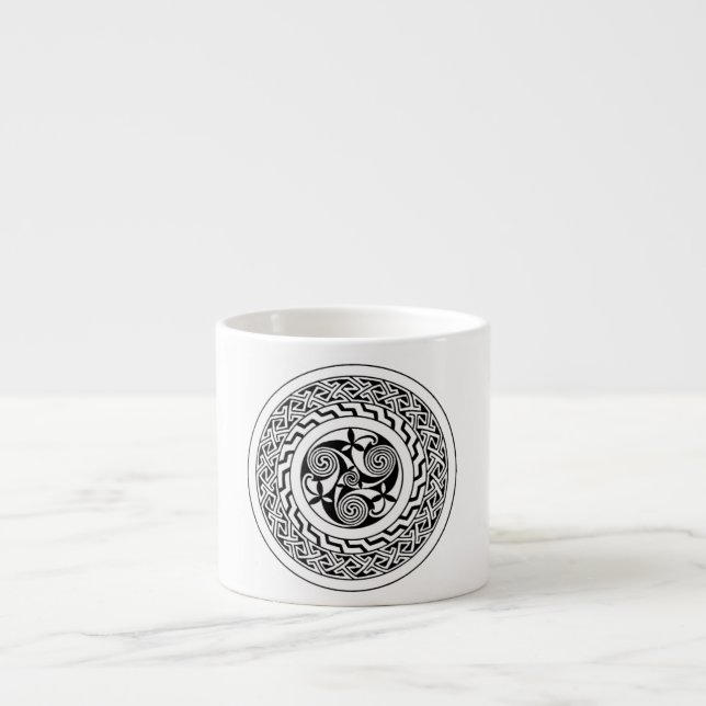 Taza De Espresso Espiral celta (Frente)