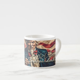 Taza De Espresso Espíritu de Libertad en Rojo, Blanco y Azul