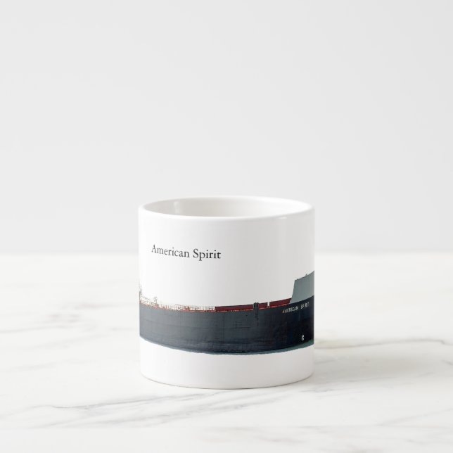 Taza De Espresso Espíritu norteamericano cortar espresso mug (Frente)