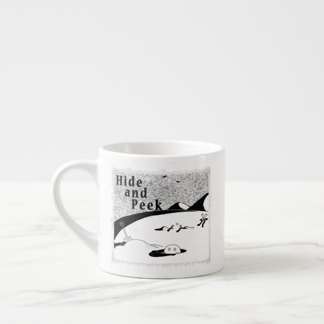 Taza De Espresso Espres Ocultar y agujeros de apertura (fondo trans (Izquierda)