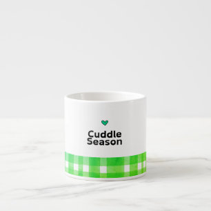 Taza De Espresso Espresso abrazo de temporada de charco en verde
