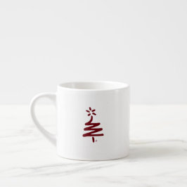 Taza De Espresso Espresso de árbol rojo pequeño