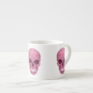 Taza De Espresso Espresso de espresso de cráneo de camuflaje rosa