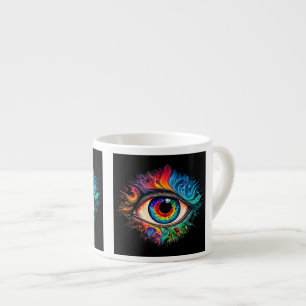 Taza De Espresso Espresso de ojos psicodélico