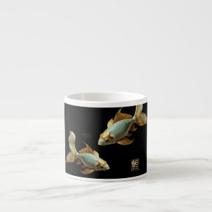 Taza De Espresso Espresso/Koi de porcelana/Mug de especialidad