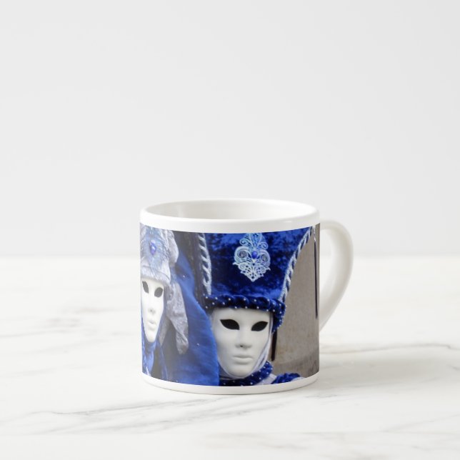 Taza De Espresso Espresso kopje Carnival in Venice 3 Blue Ladies (Derecha)
