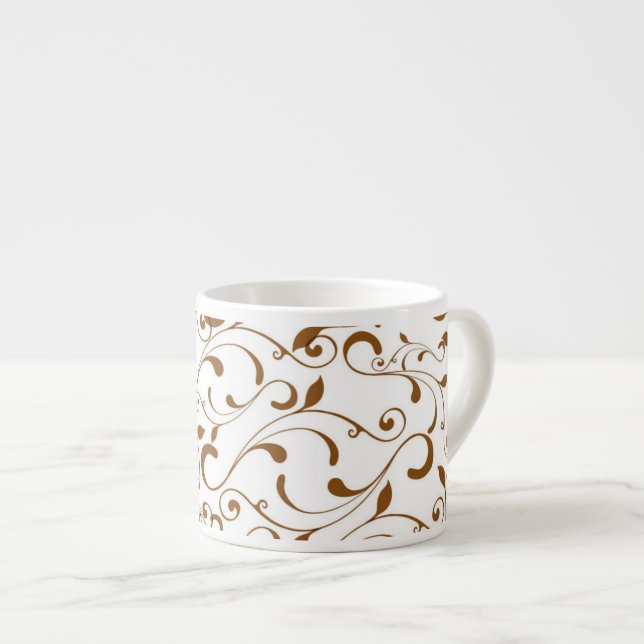 Taza De Espresso Espresso Mug-Brown Swirls (Derecha)