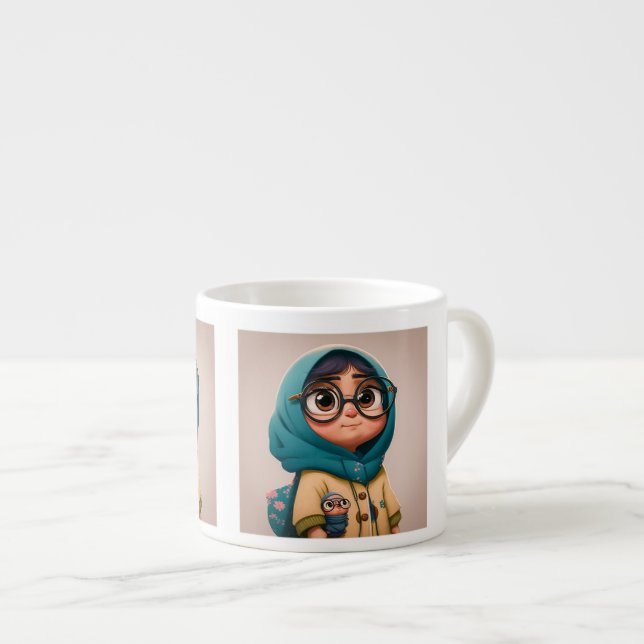 Taza De Espresso Espresso Mug, Chica hijab (Derecha)