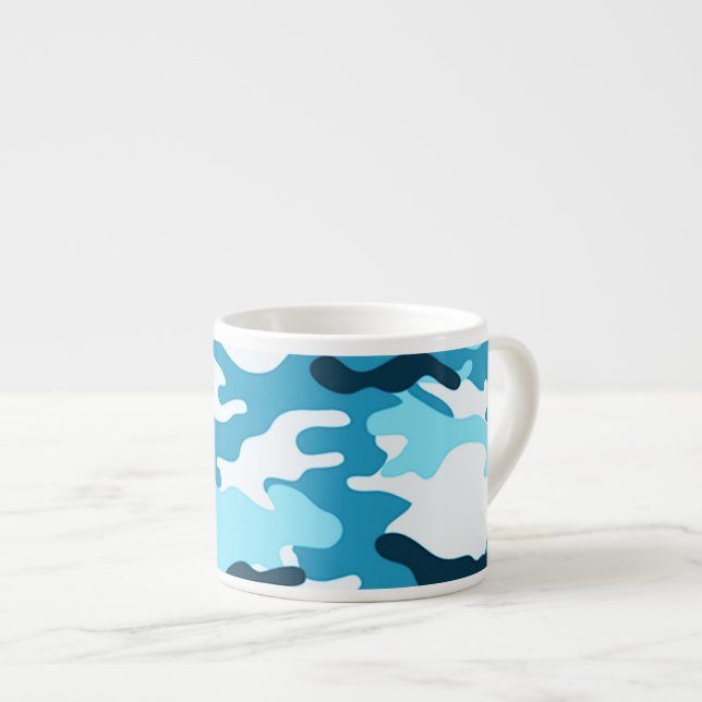 Taza De Espresso Espresso Mug de camuflaje azul (Derecha)