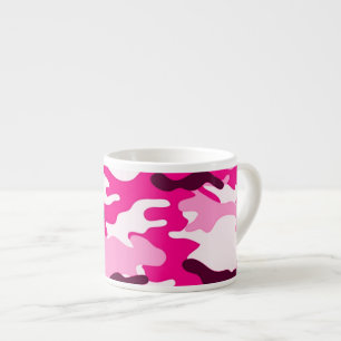 Taza De Espresso Espresso Mug de camuflaje rosa