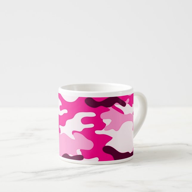 Taza De Espresso Espresso Mug de camuflaje rosa (Derecha)