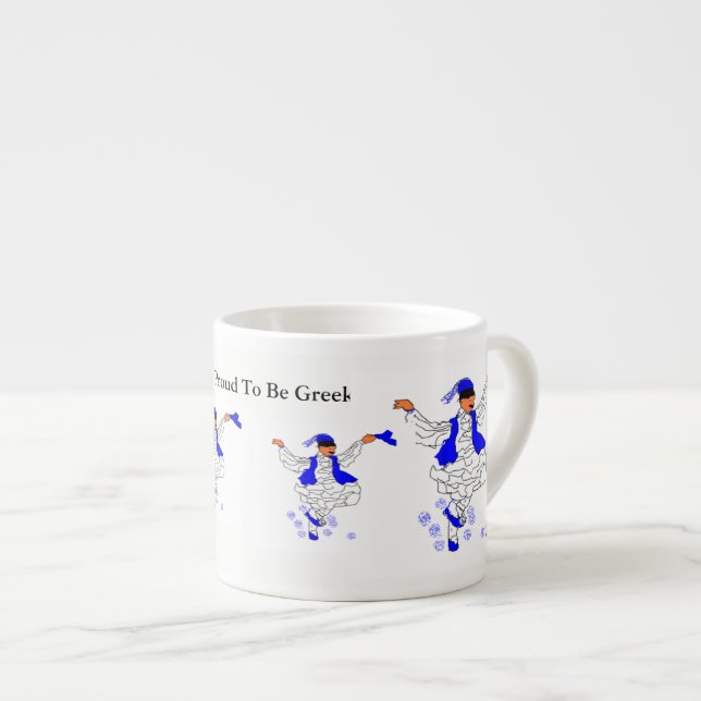 Taza De Espresso Espresso Mug orgulloso de ser griego (Derecha)