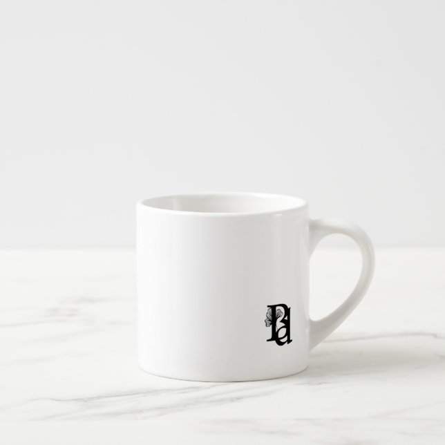 Taza De Espresso Espresso Mug Resumen Arte Oro Blanco Negro (Derecha)