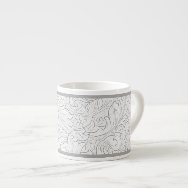 TAZA DE ESPRESSO ESPRESSO MUG : WILLIAM MORRIS : FLORAL BLANCA (Derecha)