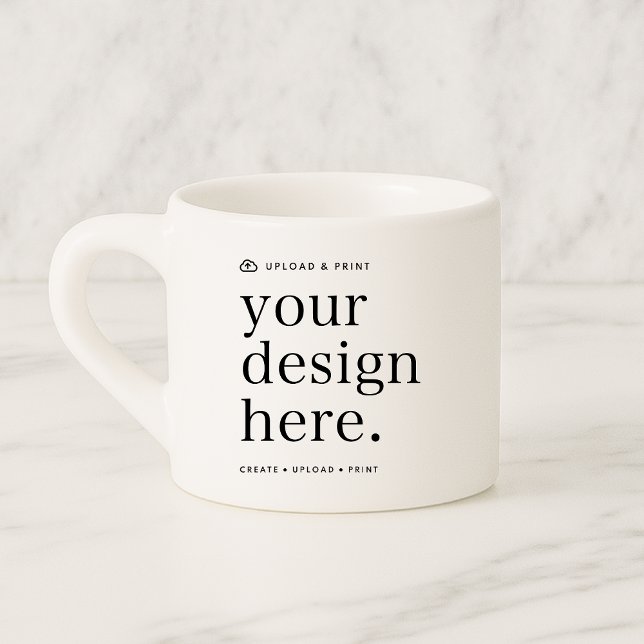Taza De Espresso Espresso Mug Your Design Upload 6oz (Versatile espresso cup mug template for business, events, occasions, home decor, gifting & more!)