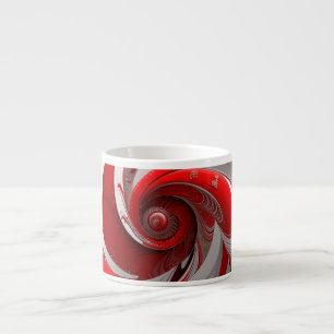 Taza De Espresso Espresso/Red Swirl/Specialty Mug