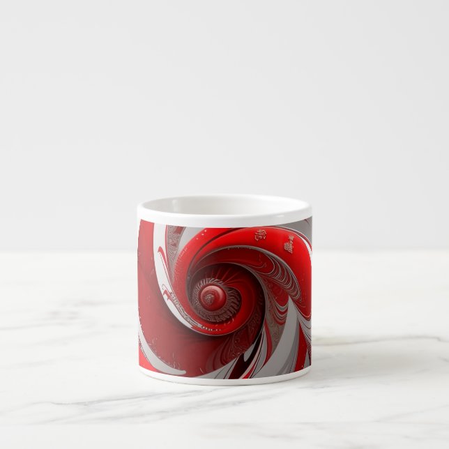 Taza De Espresso Espresso/Red Swirl/Specialty Mug (Frente)