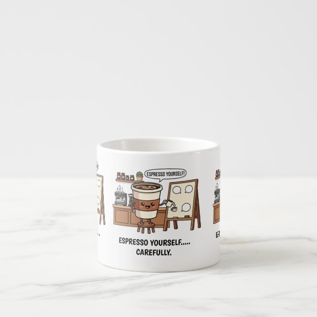 Taza De Espresso Espresso Yourself Mug - Gracioso regalo de la Copa (Frente)