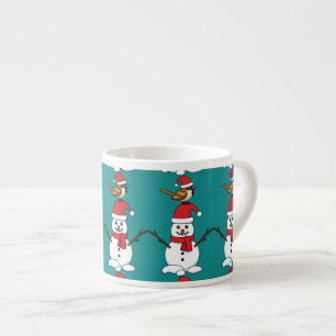 Taza De Espresso Espuma suave en Snowman