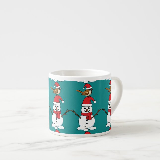 Taza De Espresso Espuma suave en Snowman (Derecha)