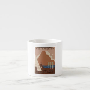 Taza De Espresso Estado de Montana: Tribus Indígenas, Montañas, Pra