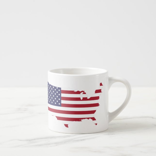 Taza De Espresso Estados Unidos de América Bandera de Estados Unido (Derecha)