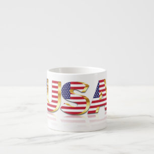 Taza De Espresso Estados Unidos de América con la Bandera de los Es