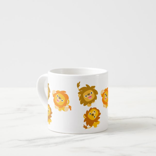Taza De Espresso "¡Estamos aquí!" Cute Personalizado Lions Espresso (Izquierda)
