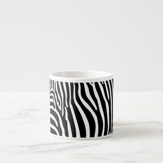 Taza De Espresso Estampado Animal Cebra (Frente)