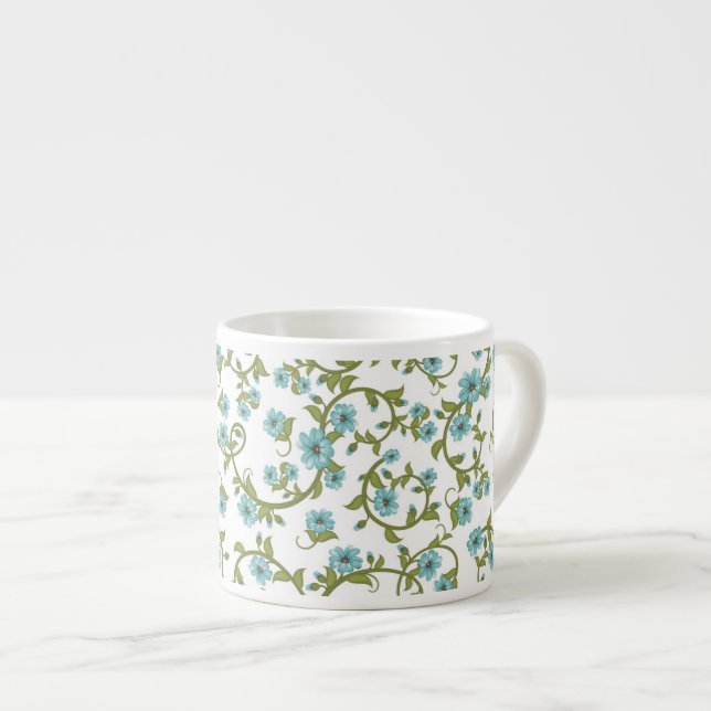 Taza De Espresso Estampado de flores 12 (Derecha)