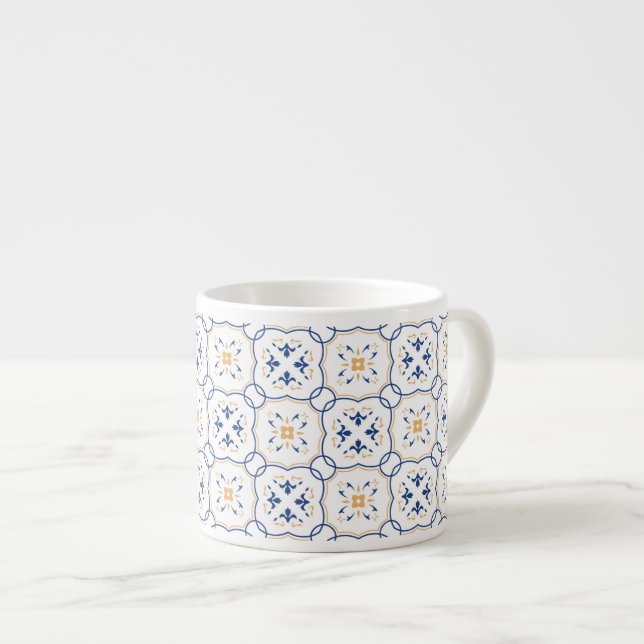 Taza De Espresso Estampado de flores 2 (Derecha)