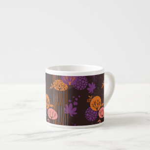 Taza De Espresso Estampado de flores 2 3