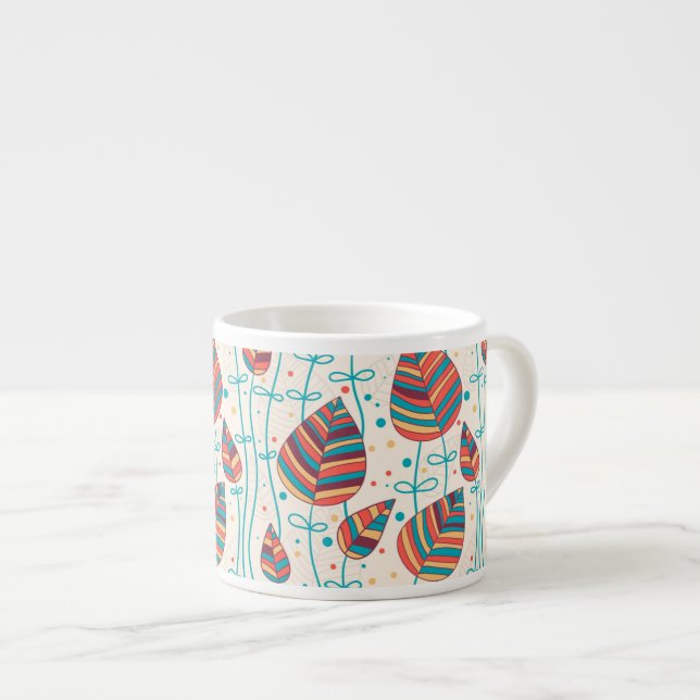 Taza De Espresso Estampado de flores 5 2 (Derecha)