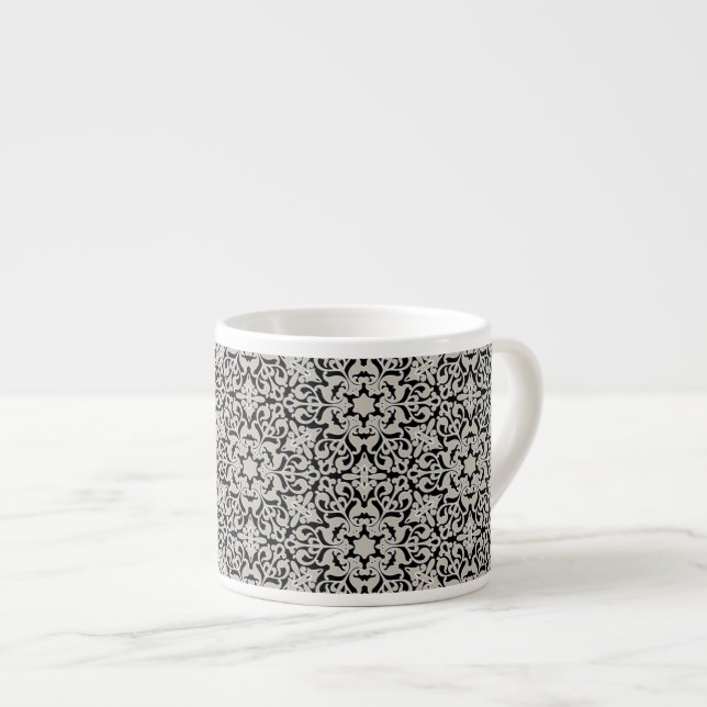 Taza De Espresso Estampado de flores árabe (Derecha)