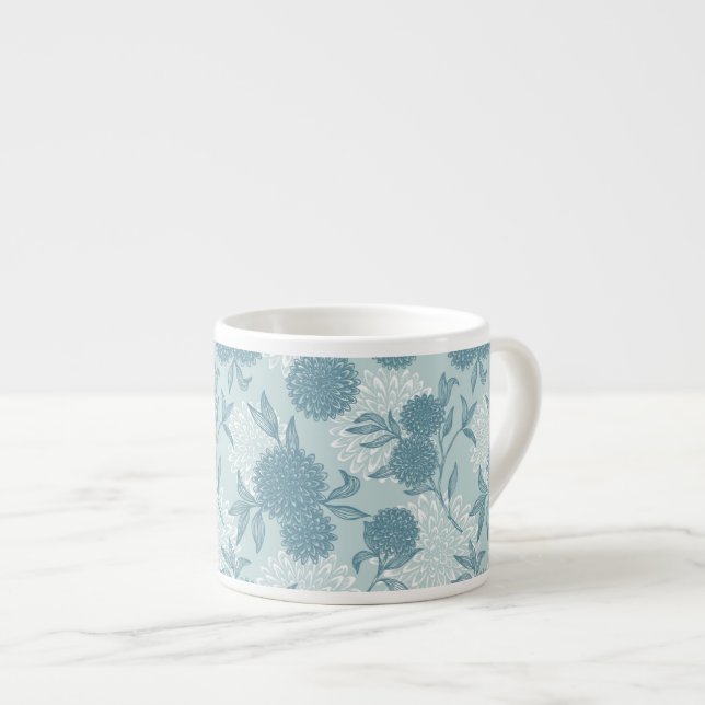 Taza De Espresso Estampado de flores retro 2 2 (Derecha)