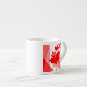 Taza De Espresso Estilo acodado hoja de arce roja canadiense CANAD