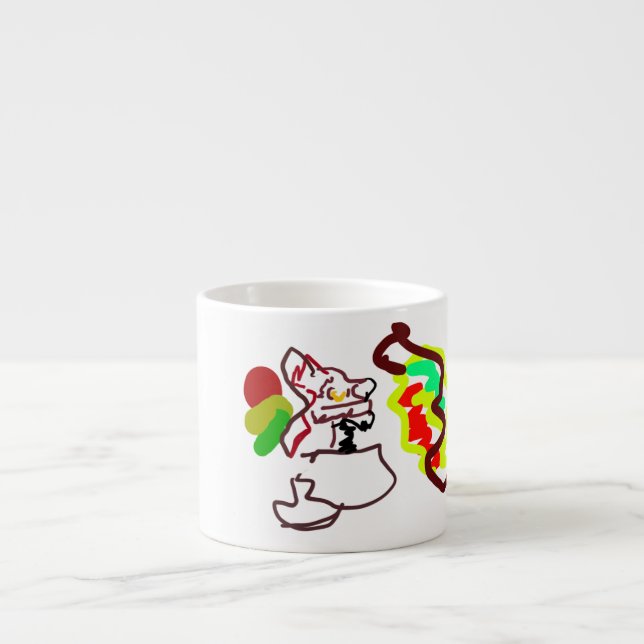 Taza De Espresso Estilo de otoño de Fox latte fun (Frente)