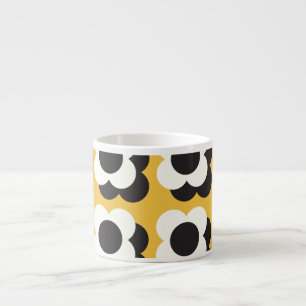 Taza De Espresso Estilo escandinavo, patrón floral vintage