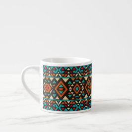 Taza De Espresso Estilo moderno geométrico del suroeste