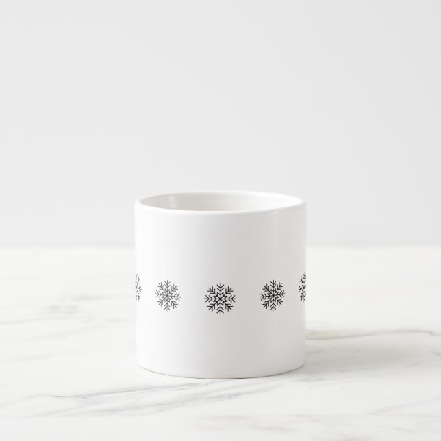 Taza De Espresso Estilosos copos de nieve Mug (Frente)