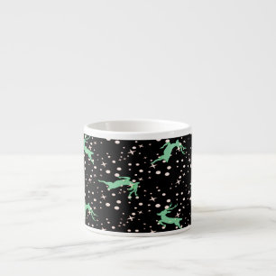 Taza De Espresso Estrella de ciervo de Navidad Patrón de invierno