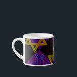 Taza De Espresso Estrella feliz de Hanukkah de David menorah de Sli<br><div class="desc">Estrella feliz de Hanukkah de David menorah Dreidel Celebración artística Velas Hebreo Judío Chanukah regalos decoraciones Judaísmo cultura religión prácticas religiosas tradiciones diseño geométrico simbólico profundidad de contraste simetría de orden</div>