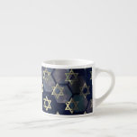 Taza De Espresso Estrella múltiple Happy Hanukkah de SlipperyJoe de<br><div class="desc">SlipperyJoe's Happy Hanukkah multiples Star of David símbolos artístico Celebración Hebreo judío Chanukah regalos decorativos Judaísmo religión símbolo significativo contextos culturales relevantes varias formas hexagonales tonos morados oscuro fondo abstracto de color oscuro apariencia texturizada</div>