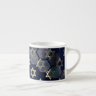 Taza De Espresso Estrella múltiple Happy Hanukkah de SlipperyJoe de
