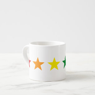Taza De Espresso ESTRELLAS DE LA BANDERA DE RAINBOW + tus ideas