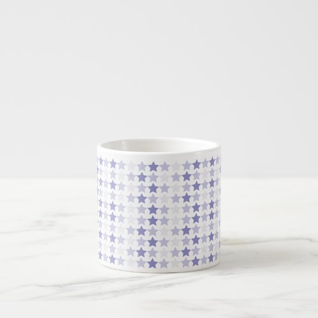 Taza De Espresso Estrellas de Ombre Azul Patriótico (Frente)