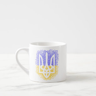 Taza De Espresso Estrellas de tridente de heraldry de Ucrania