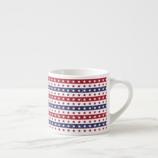 Taza De Espresso Estrellas patrióticas Espresso Mug (Derecha)